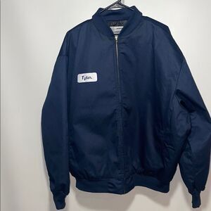 Navy blue work  Jacket with Ribbed Cuffs